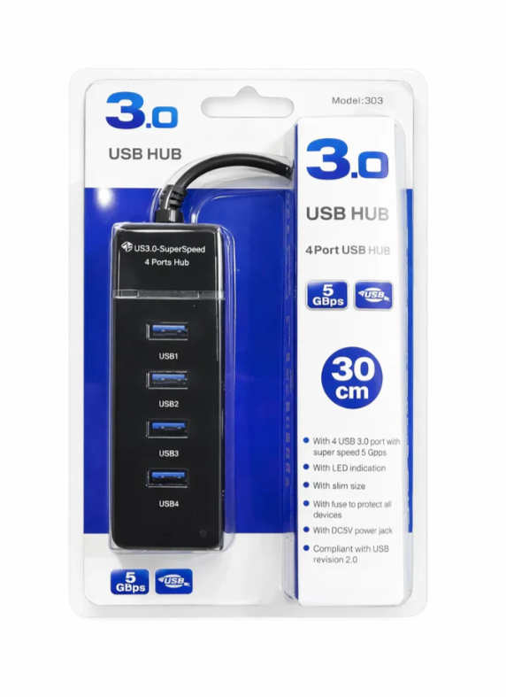USB 3.0 Hub Multi USB Splitter Hub 30cm Long cable Multiple Expander for Computer Laptop PC Accessories Usb adapter price in Pakistan