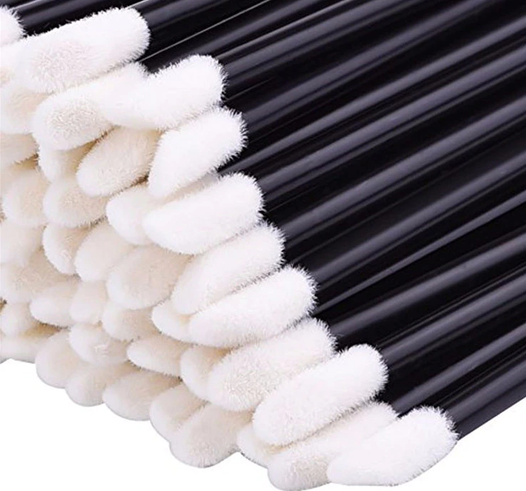 Pack of 5 Pcs Black Lip Brush eyelash Extension Mascara Applicator Lipstick Wands Sets