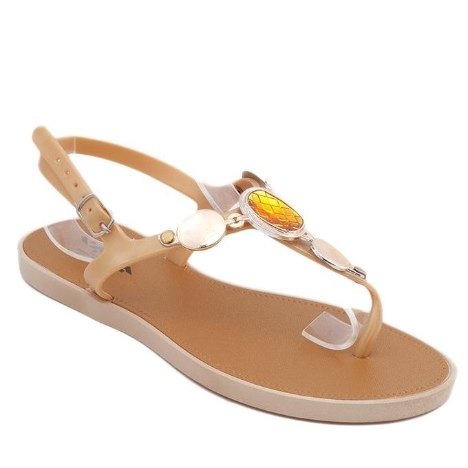 Golden Imported Italian Design Fancy Sandal for Women - D07