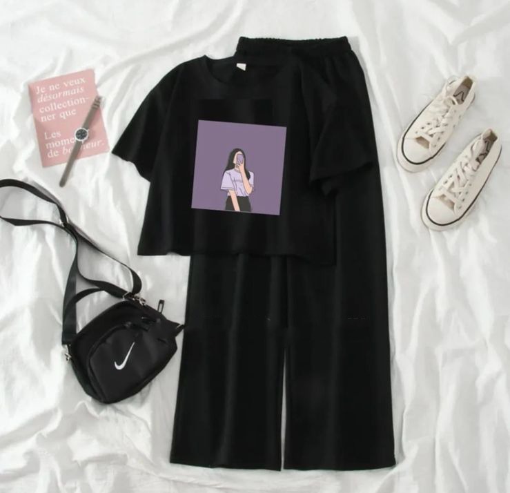 Summer Printed Crop Top & Flapper Sleepwear Set for Women