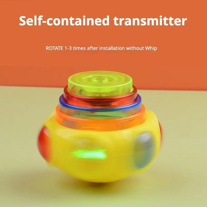 New Spinning Top Flash Luminous Spinning Tops Toy Colorful Top Ejection Toy Flashing Led Gyroscope Children Classic Toys