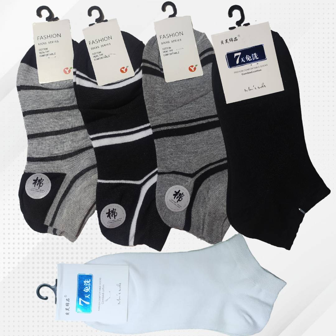 ROMANN Store Pack of 2,3,4 Pairs Premium Cotton Ankle Socks for Men | Low Cut Socks