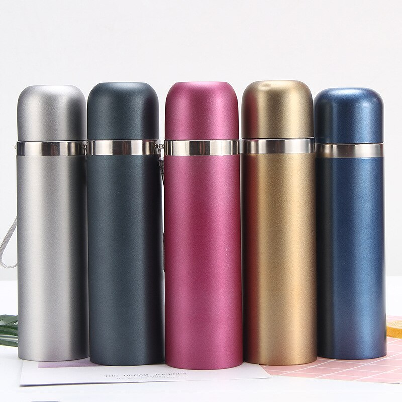 Stainless Steel Vacuum Flask Defects Light Weight 500Ml Cartoon Thermos Portable Bottle