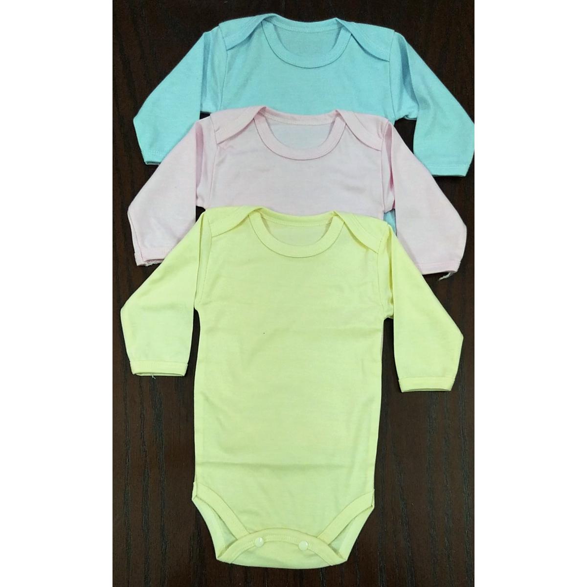 Pack of 3 - Baby Bodysuits Romper Full Sleeve