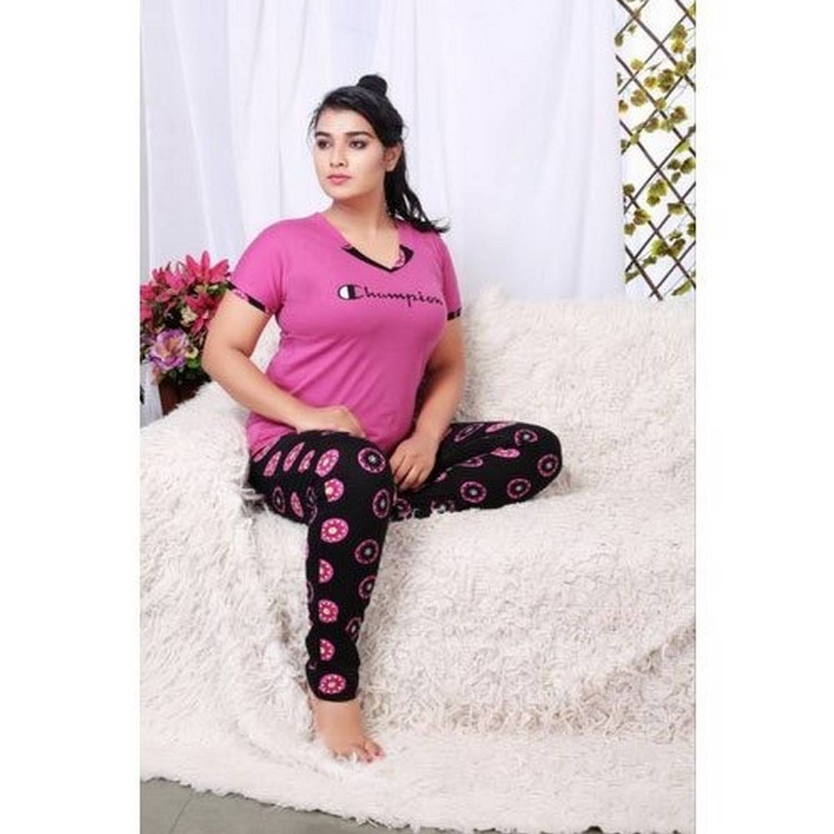 nighty dress trouser shirt Suit Set Night Dress For Girl Price Affordable Night Suits Trouser Shirt Night Dress For Ladies