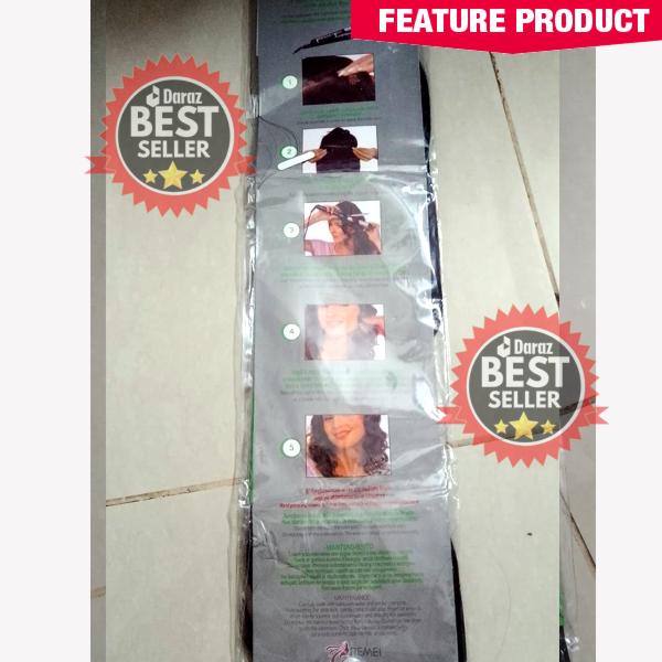 Dark Brown Clip-In Hair Extensions for Girls - 5 Clips synthetic hair extension