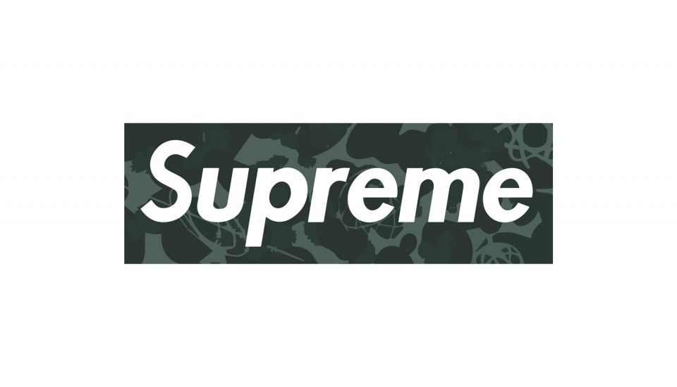 grey supreme sticker