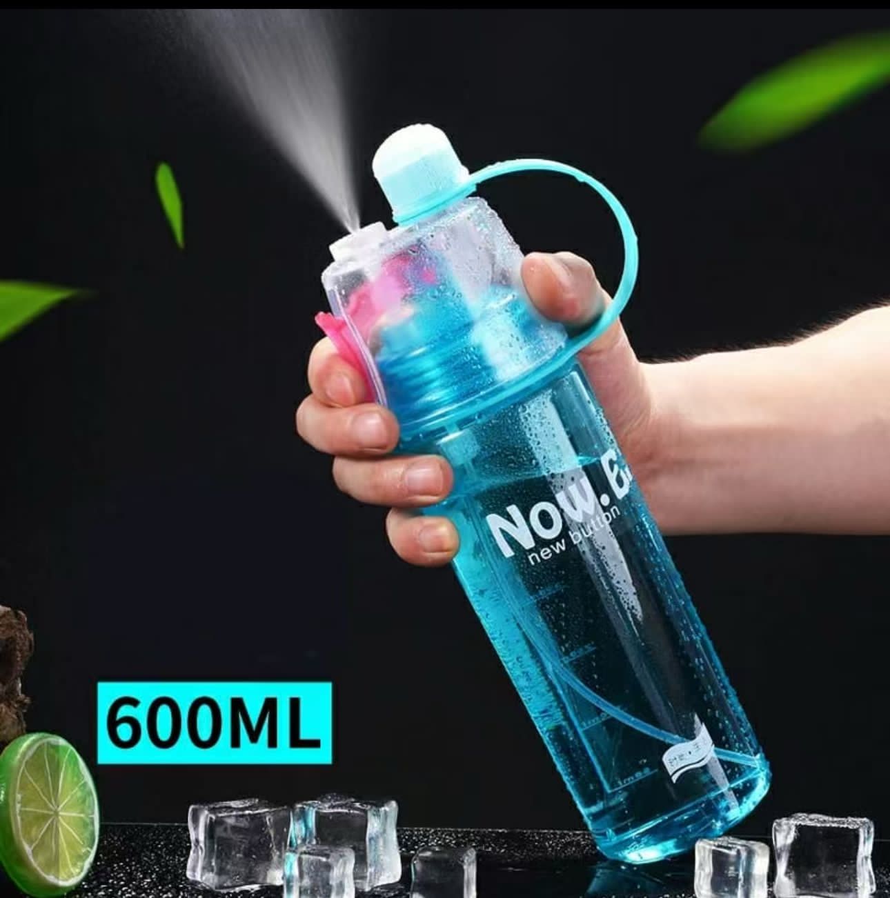 2-in-1 Mist Water Bottle – Spray & Drink Dual Function Cooling Bottle for Gym, Outdoor, Sports & Summer Use