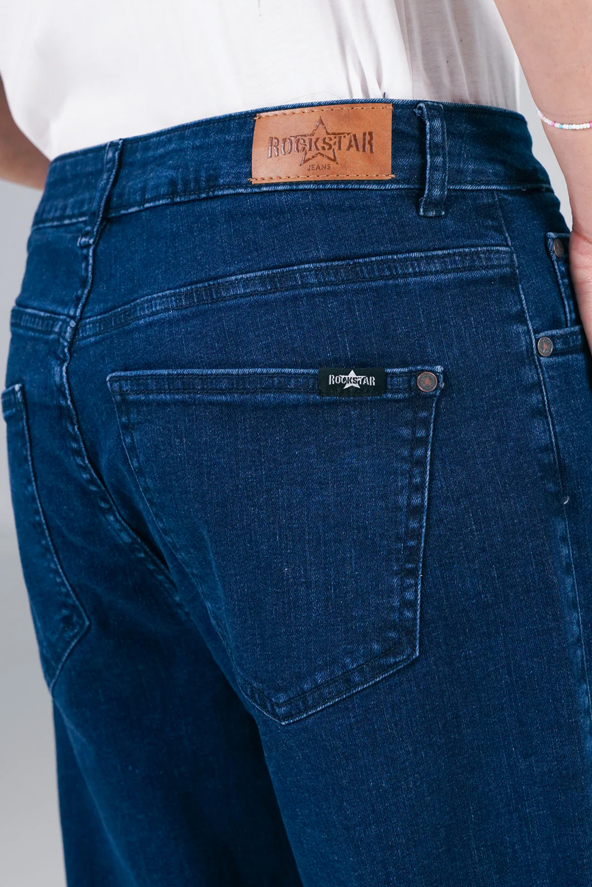 Rockstar Jeans - Reverie Palazzo Dark Blue Jeans For Women - Denim Full Pant For Women