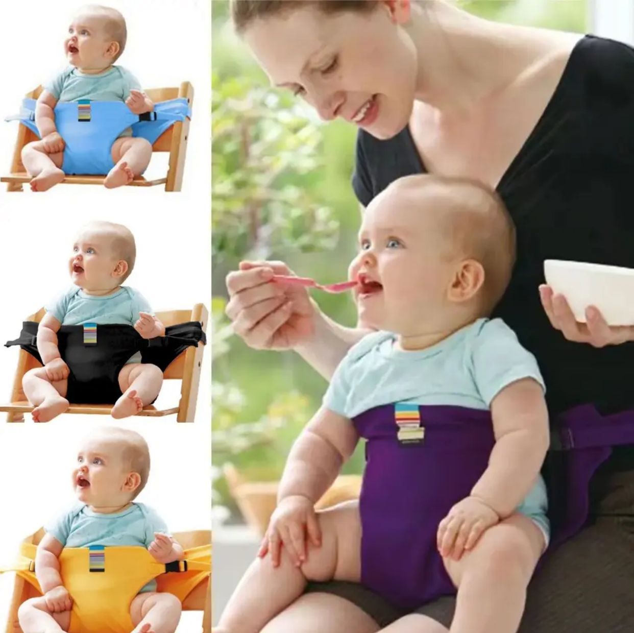 Baby Child Dining Belt Oxford Cloth Adjustable Chair Seat Belt Stretch Wrap Feeding Chair Baby Dining Chair Safety Belt