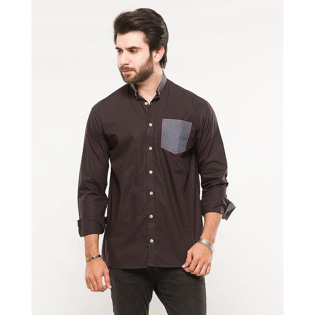 Bold Brown Special Designer Shirt For 