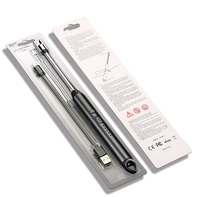 Electric Arc Lighter Rechargeable Stove Lighters Long Neck LED Battery