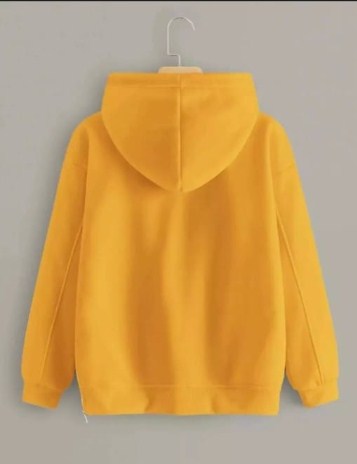 MEN Beard Style Yellow Hoodie In 100% Fleece Export Fabric