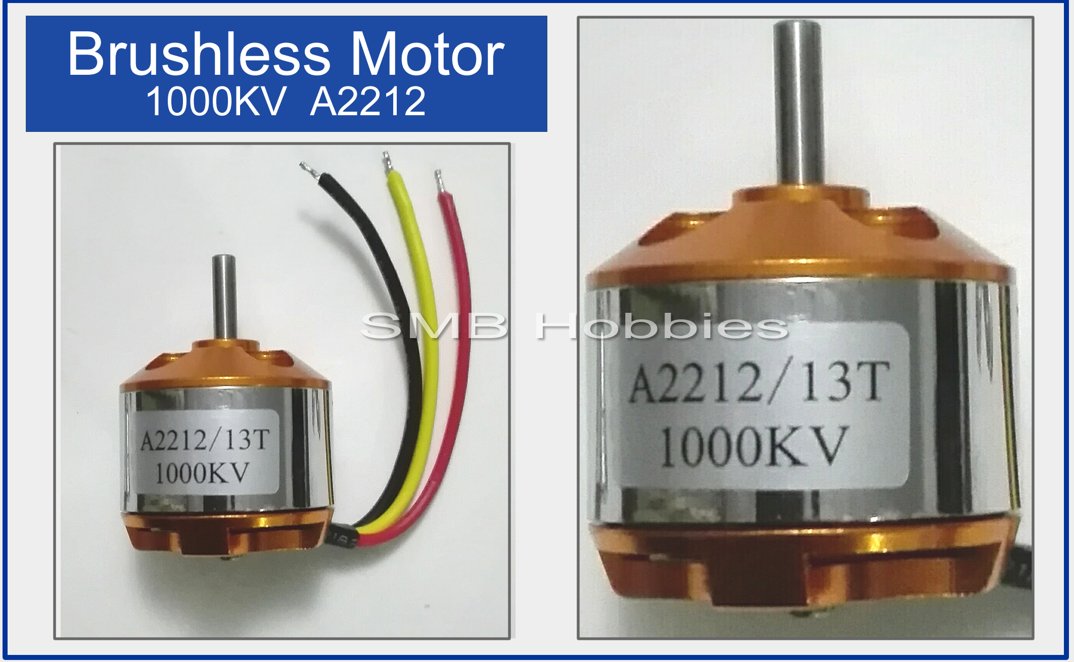 Brushless Motor 1000kv - 2212 for RC Airplane, Drones, Aircrafts
