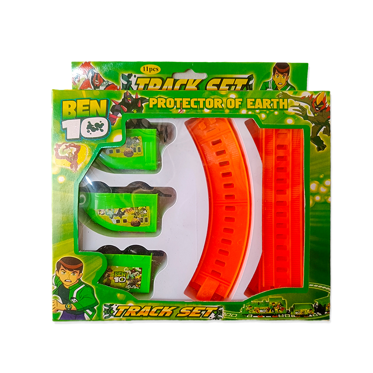 11 Pcs - Wind Up Train Track Toy Set For Kids Boys Girls WindUp Train Set