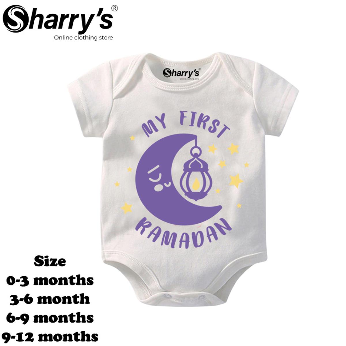 Sharrys Half Sleeves Baby Romper Bodysuit For Babies infant Onesis 0-14 Months Summer Wear Trendy Printed
