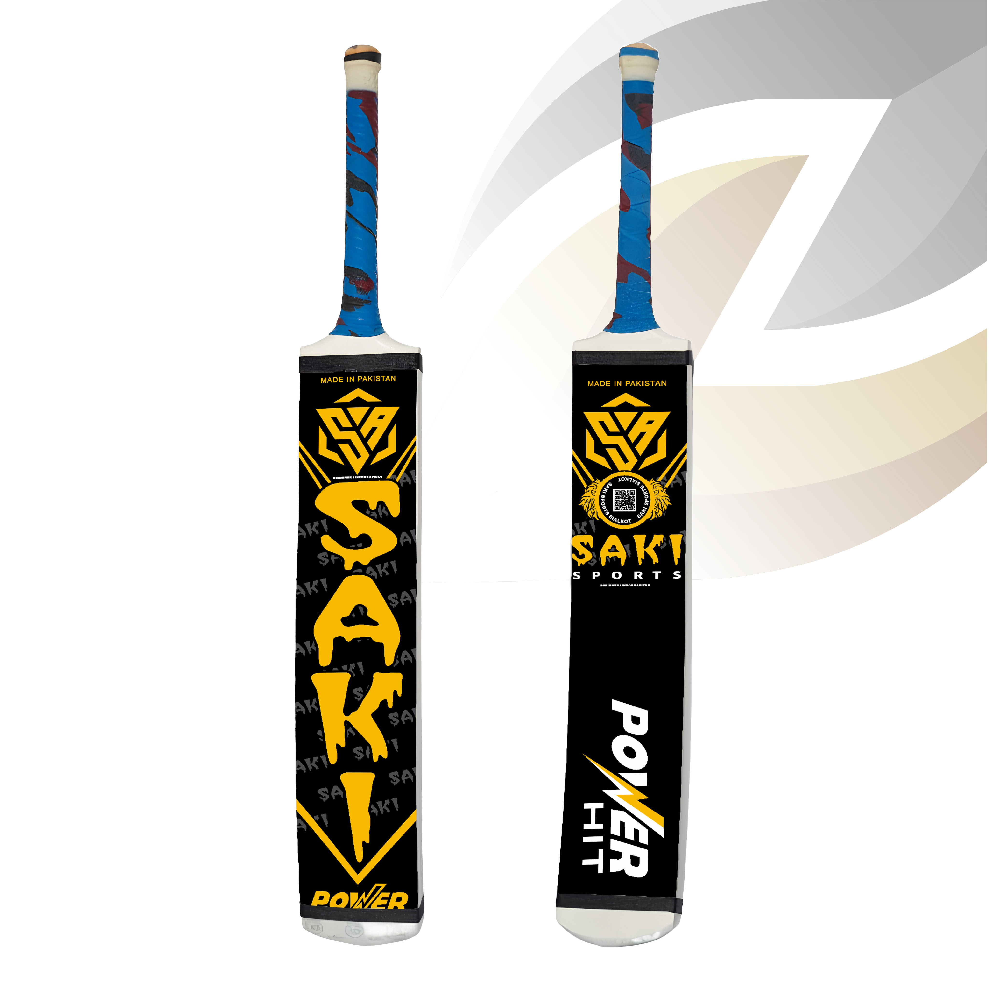 Saki Sports Cricket Bat with New Stickers  Durable Full Size Bat for Power Hitting  Halfcan handle