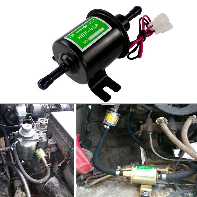Universal 12V Heavy Duty Electric Fuel Pump Metal Solid Petrol Inline Fuel  Pump Gasoline Transfer Pump 12 Volts HEP-02A