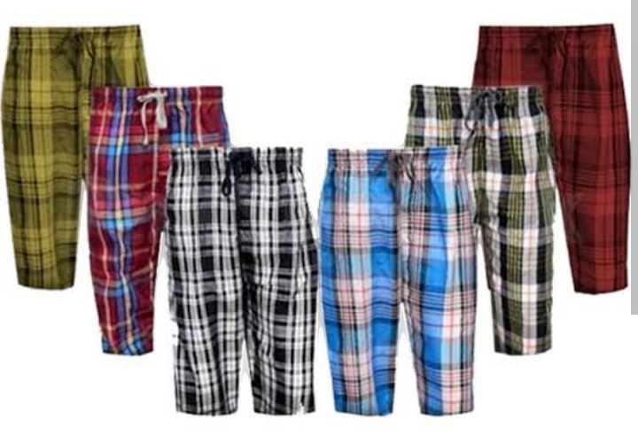 Pack of 2- Summer Three Quarter Cotton Shorts For Men - With Pockets - Multicolor - Checked Prints Shorts