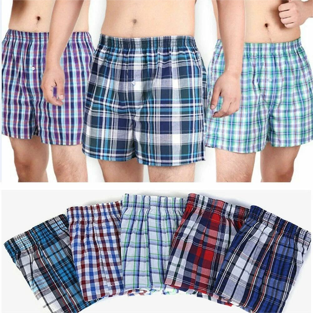 Men’s Check Boxer Shorts  Multicolor | Soft Breathable Boxers for Men | Loose Fit Elastic Waist Underwear | Comfortable Daily Wear Innerwear | Check Print Sleepwear Lounge Shorts | Premium Cotton Men Boxer swim wear and night wear boxer short for summer