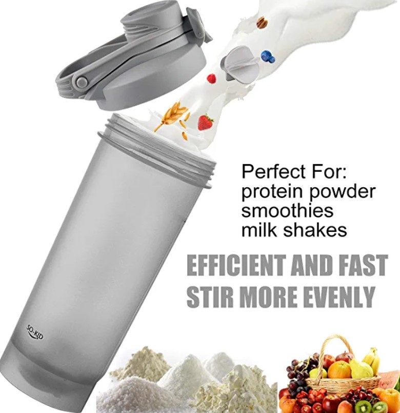 Protein Shaker Bottle Sports Gym Water Bottle Multi-Purpose Shaker with Mix Ball Blender Bottle BPA Free Plastic Easy Grip Leak Proof 700ml Gym Bottle for Gym Protein, Smoothies, Batters Fitness Workout Sports Protein Shaker Bottle with Whisk Ball