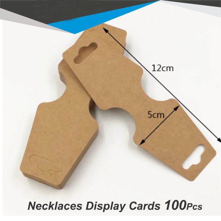 100 pcs Kraft hanging tags for jewelry display, Versatile Kraft Hangers For Earrings, Kraft Jewelry Display Hangers, Create A Unique Display With Kraft Jewelry Tags