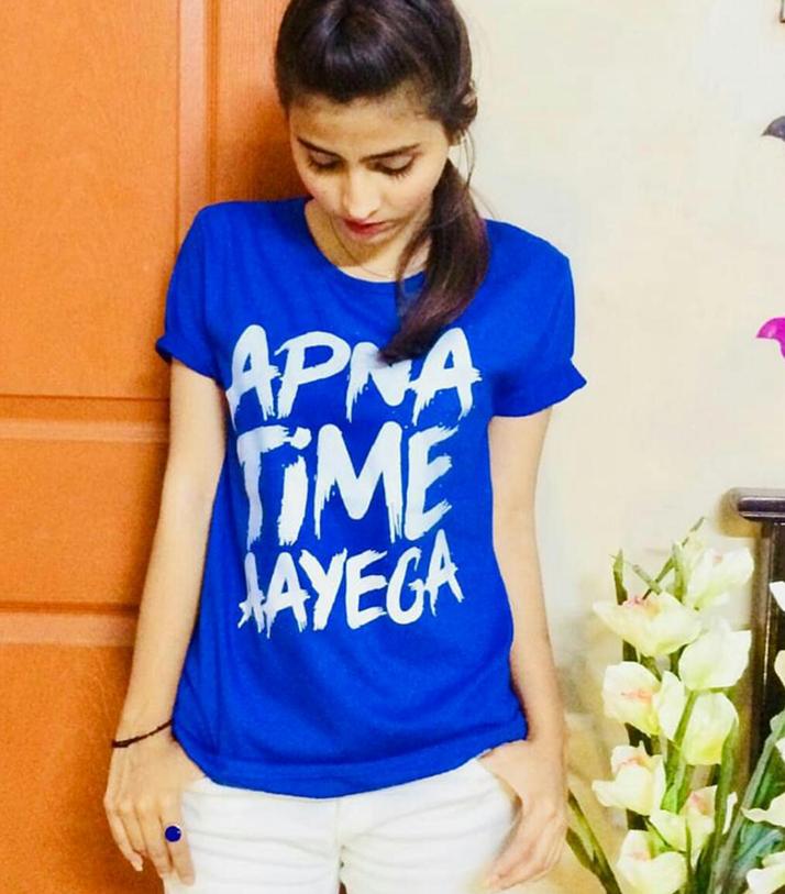 apna time aayega t shirt blue