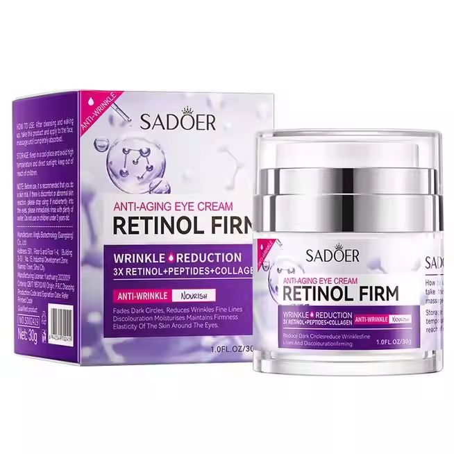 SADOER Retinol Firm Anti-Aging Eye Cream Whitening & Moisturizing Light Line Brightening Ingredients Collagen Eye Cream SD02419