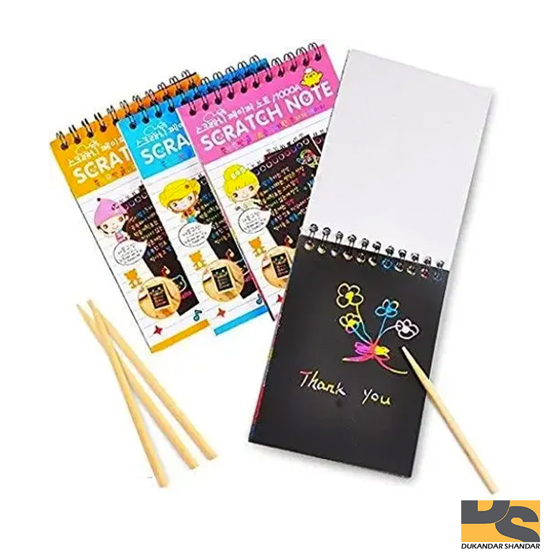 Magic Color Rainbow Scratch Paper Book Black Diy Drawing s Sing Painting Kids cute stationery