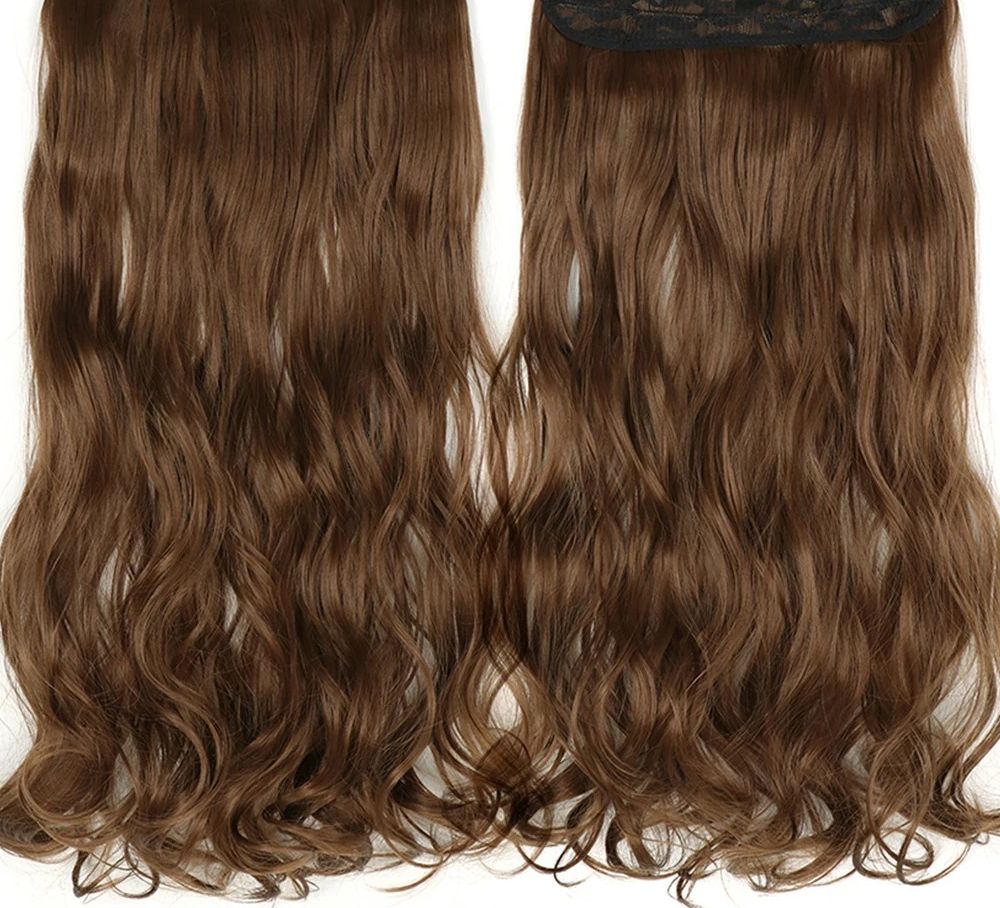 Synthetic Long Wavy Comb Hair Extensions 25 Inch Comb On Hair Extensions For Women