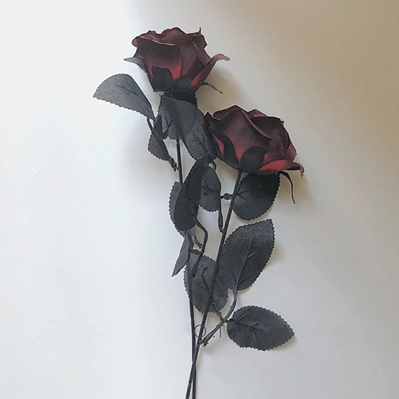 Gothic Black Rose Artificial Flowers Simulation Flowers Valentine Roses