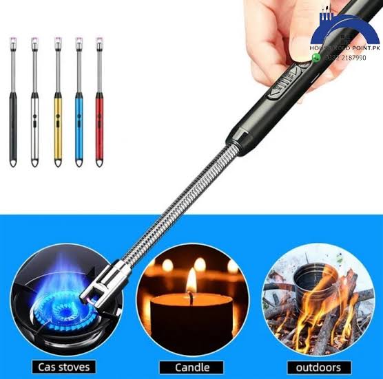 Electric Flameless ARC USB Rechargeable Flexible Lighter And Windproof For Kitchen, Candles, Fireplaces, Hiking, Hiking, Camping And 360 Degree Rotation