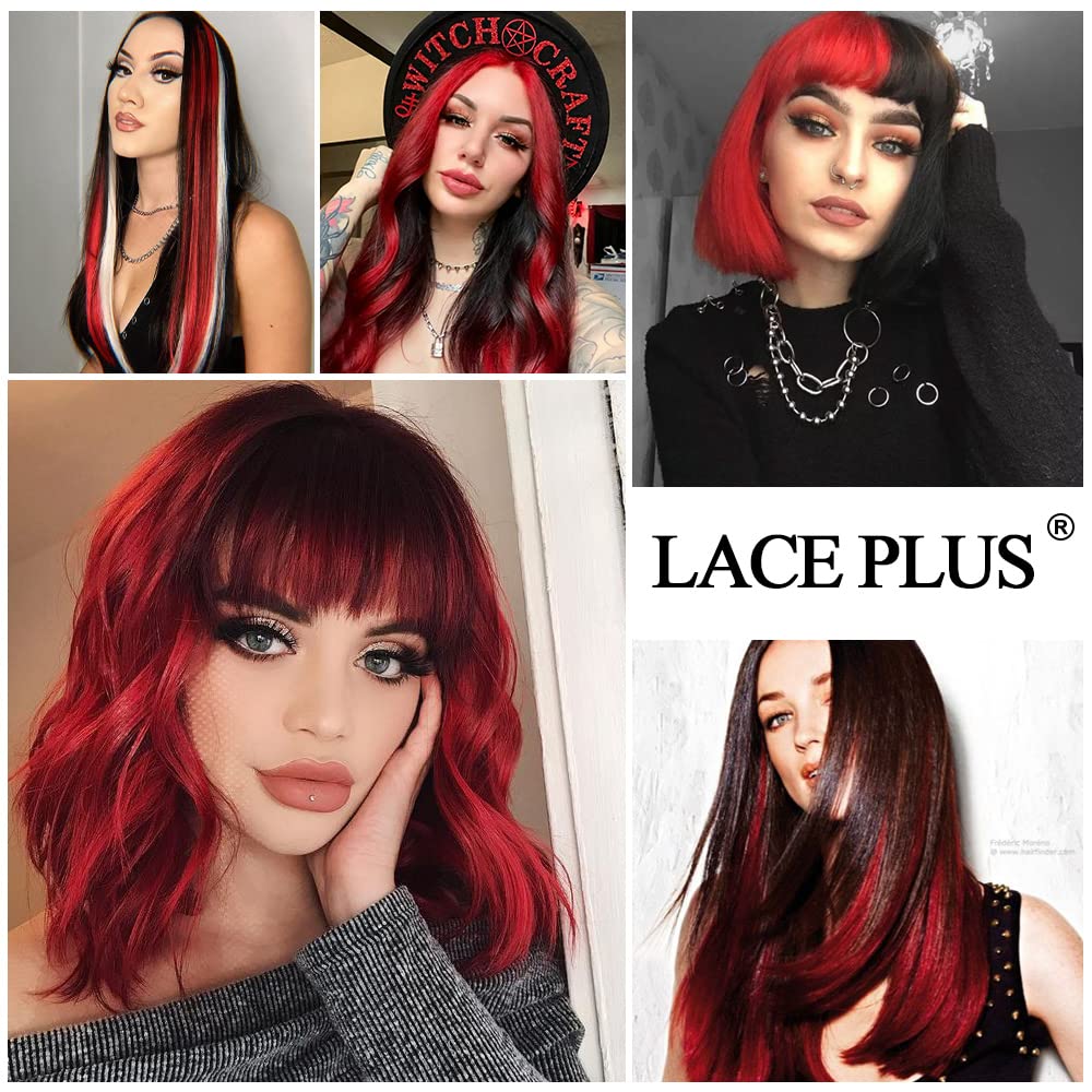 Hair Extensions Clip-In Neon Synthetic Hairpieces, 22" Straight Highlights for Kids & Girls – 1 Piece