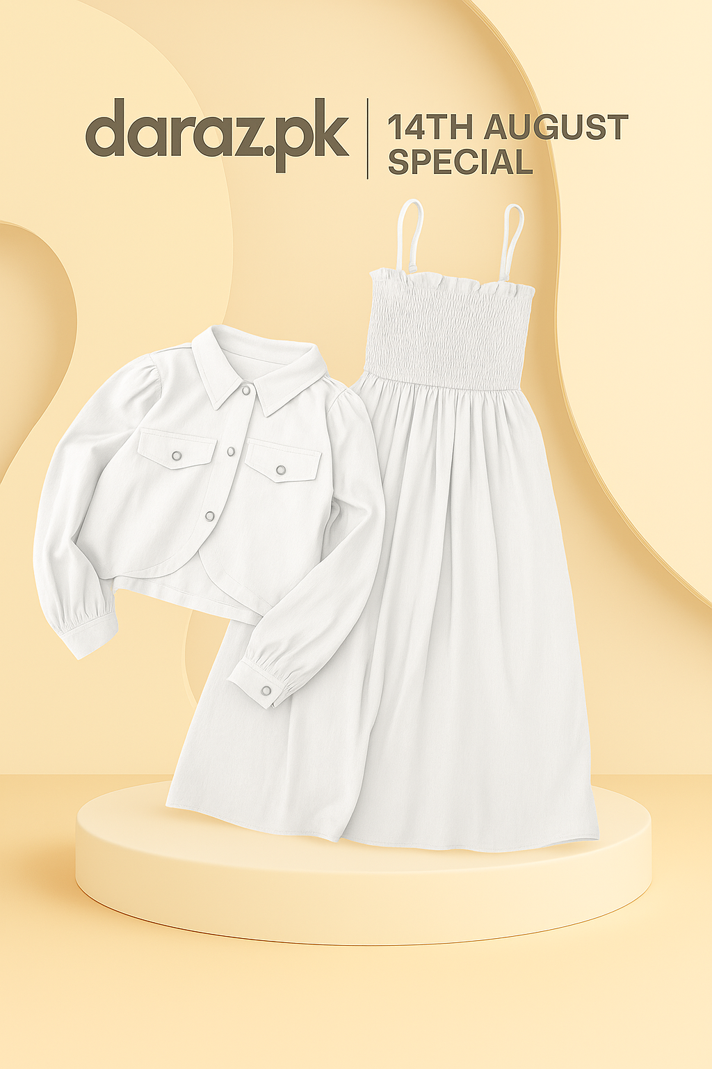 princess polly baby blue dress Deals Mall | 14th August Special | Kaaj Button Coati with Gazzer Romper  Frock – 2PC Stitched Stylish Dress for Women & Girls | Winter 2025 Casual &  Party Wear