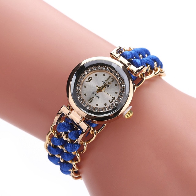 Luxury Handmade Braided Bracelet Watch for Girls – Analog Thread Knitted Weaved Strap Casual Wristwatch for Women | Gift for Birthday & Party