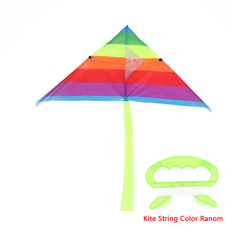 Pink Triangle Kite New Colorful Triangle Rainbow Kite Flying Toys Kite For Children Kids ...