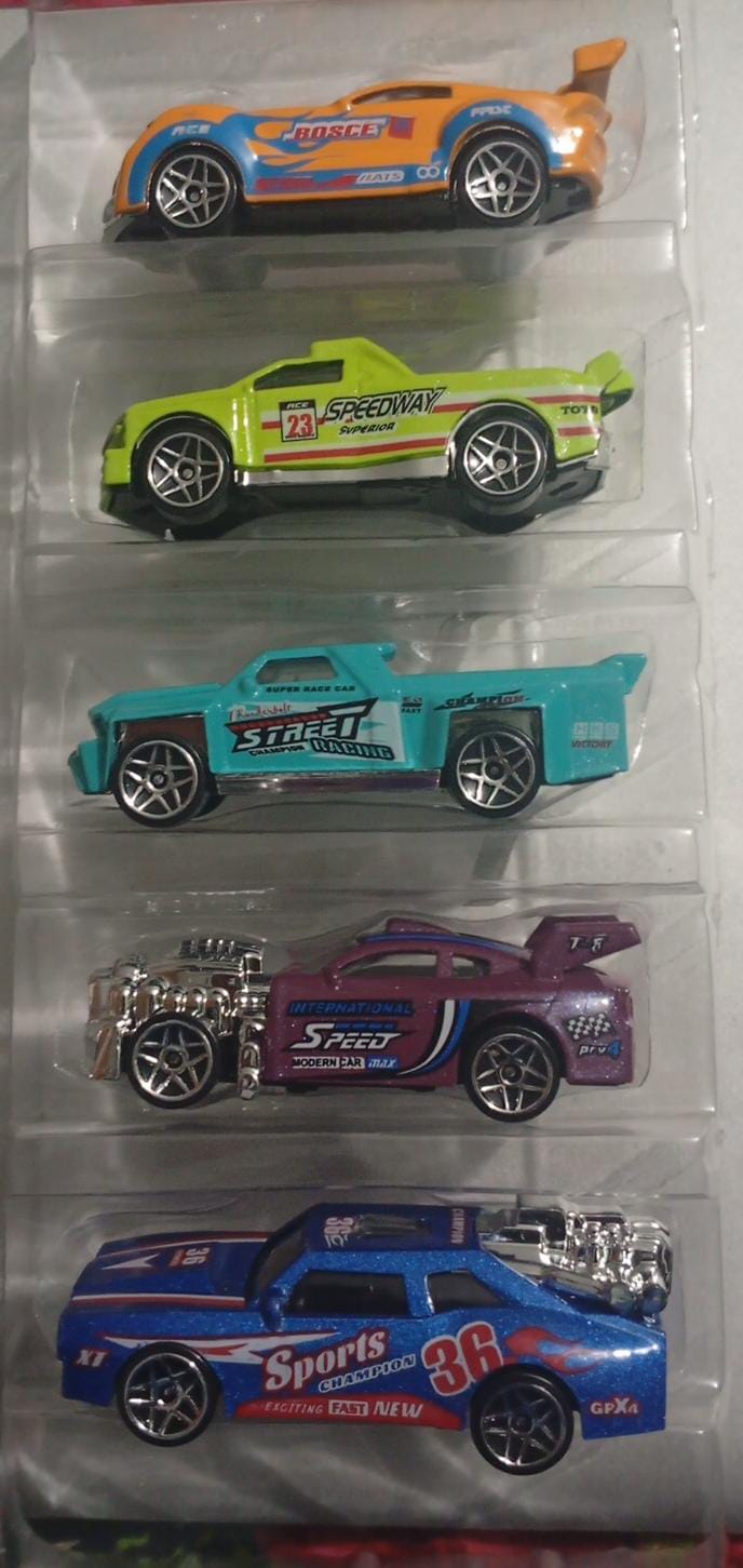 Pack of 5 Premium Metal Diecast Cars Hotwheels – 1:64 Alloy Mini Toy Vehicles for Kids & Collectors view 3