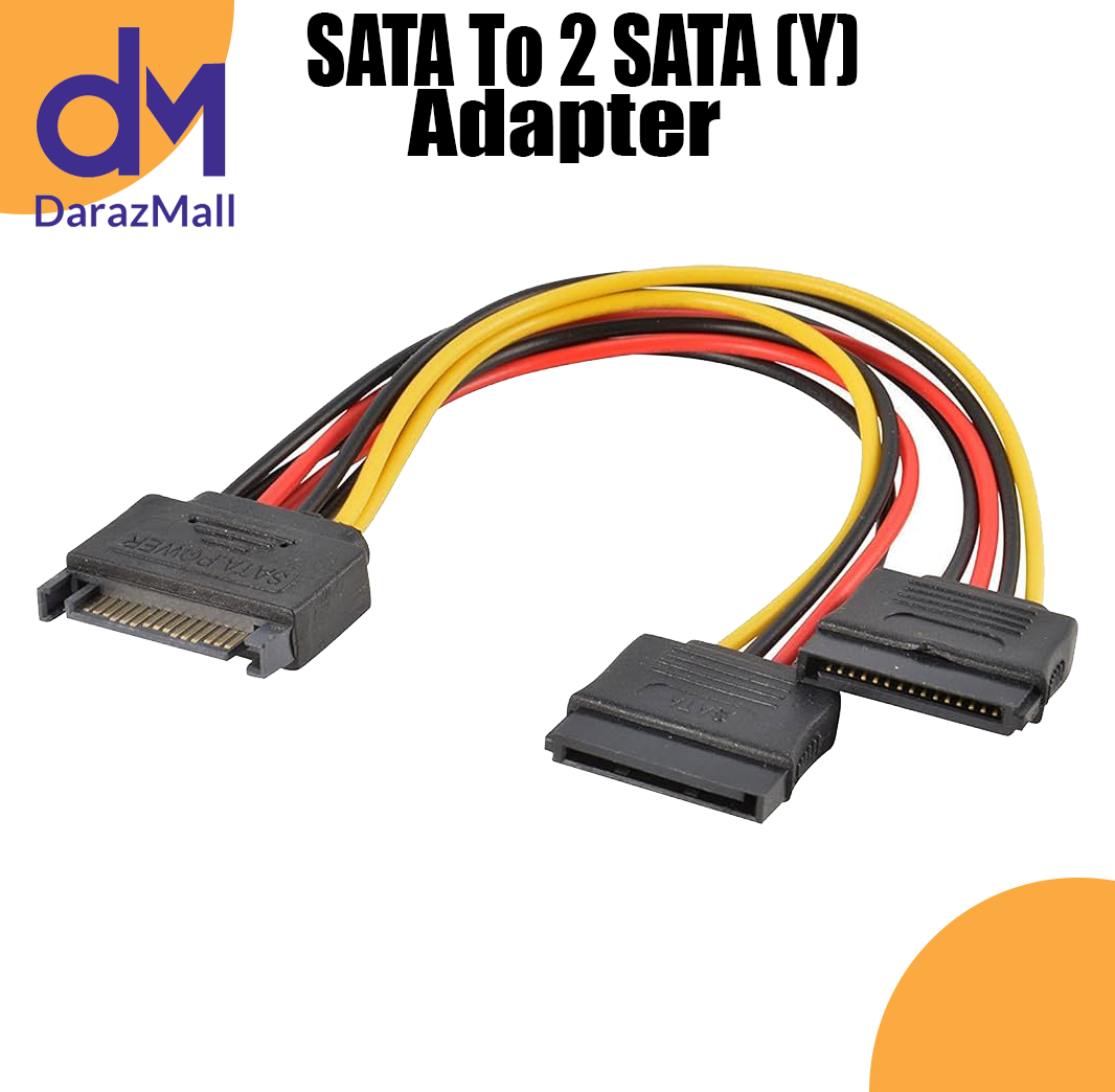 SATA 15pin To Double 2 SATA Power Adapter Connector 90 degree SATA 15-Pin Male to 2 x 15P Female Y Splitter Adapter Power Cable