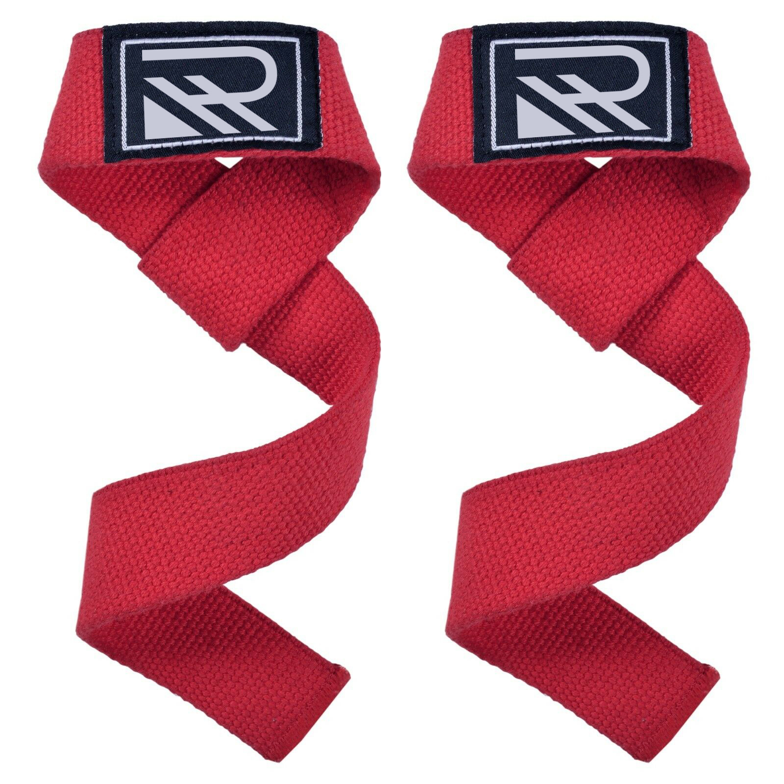 HR Lifting Straps Gym Wrist Wraps  Black/Red/Pink- 24" Strong Cotton Weightlifting Wrist Straps To Support Grip and Lift Heavier - Ultimate Workout Deadlift Straps for weight lifting