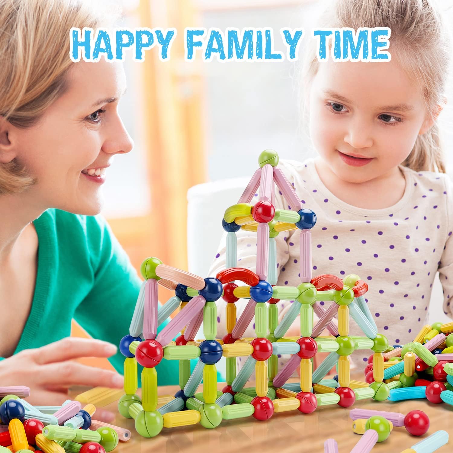 Magnetic Toys Building Blocks  36/42/64/25 Pcs Kids Magnet Balls and Rods Set  Toddler STEM Sticks Toy  Learning Educational Block Games Stacking Toys for Boy Girl Age 3+ Years Old Preschool