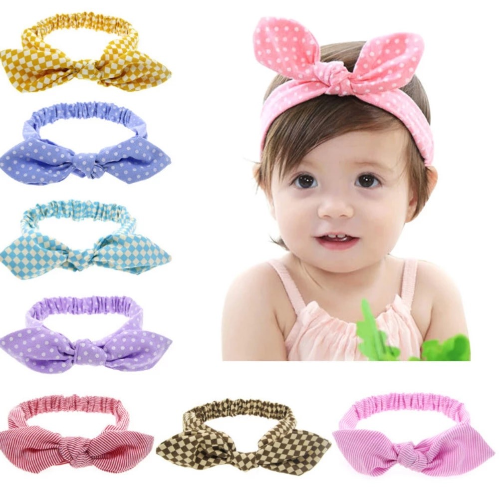 Momme 2/3 Pcs Hair Bandage Tie Band Headband Bow Turban Children Newborn Kids Baby Girl Accessories Bowknot Rabbit Ear Headwear
