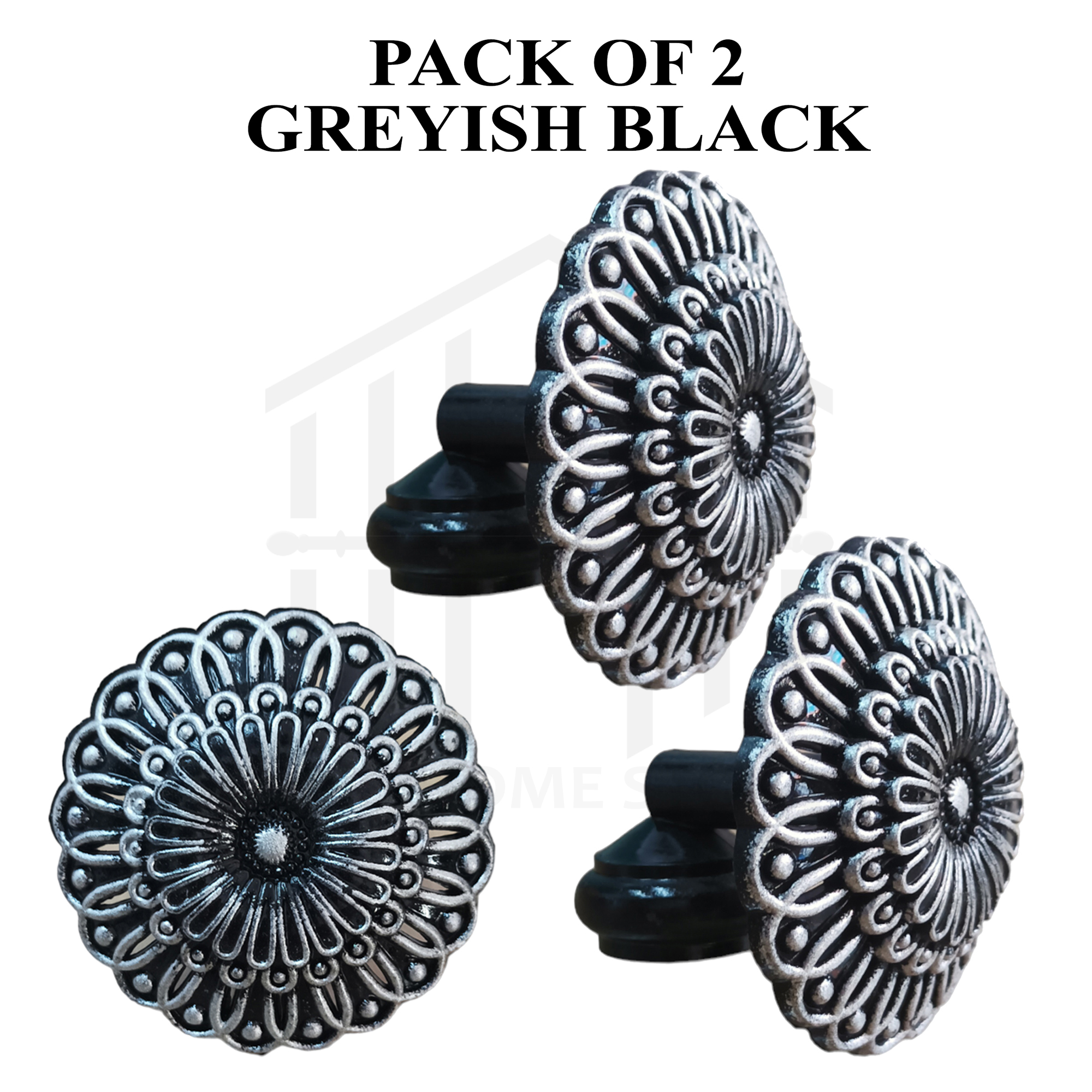 CURTAIN ROD END STOPPERS, PVC DURABLE FLOWER SHAPE DESIGN CURTAIN KNOBS, LIGHT WEIGHT CURTAIN END CAPS