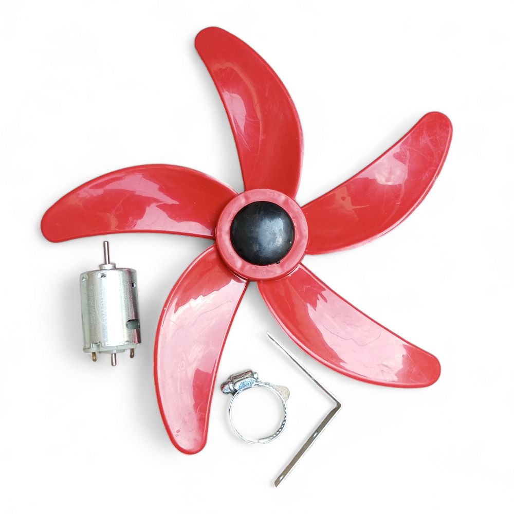 12" inch 12 Volt DC Motor DIY 5 Wings Fan Daraz.pk