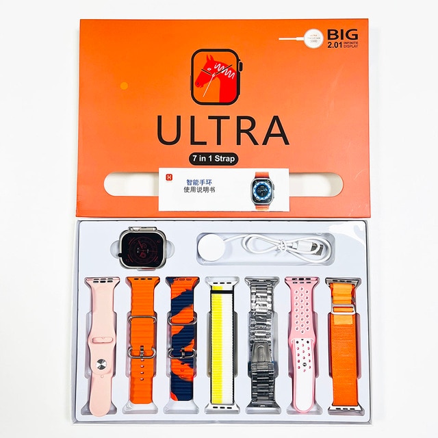 ULTRA 7iN1 Straps 2.1 Inch HD Screen With 7 Different Straps Bluetooth