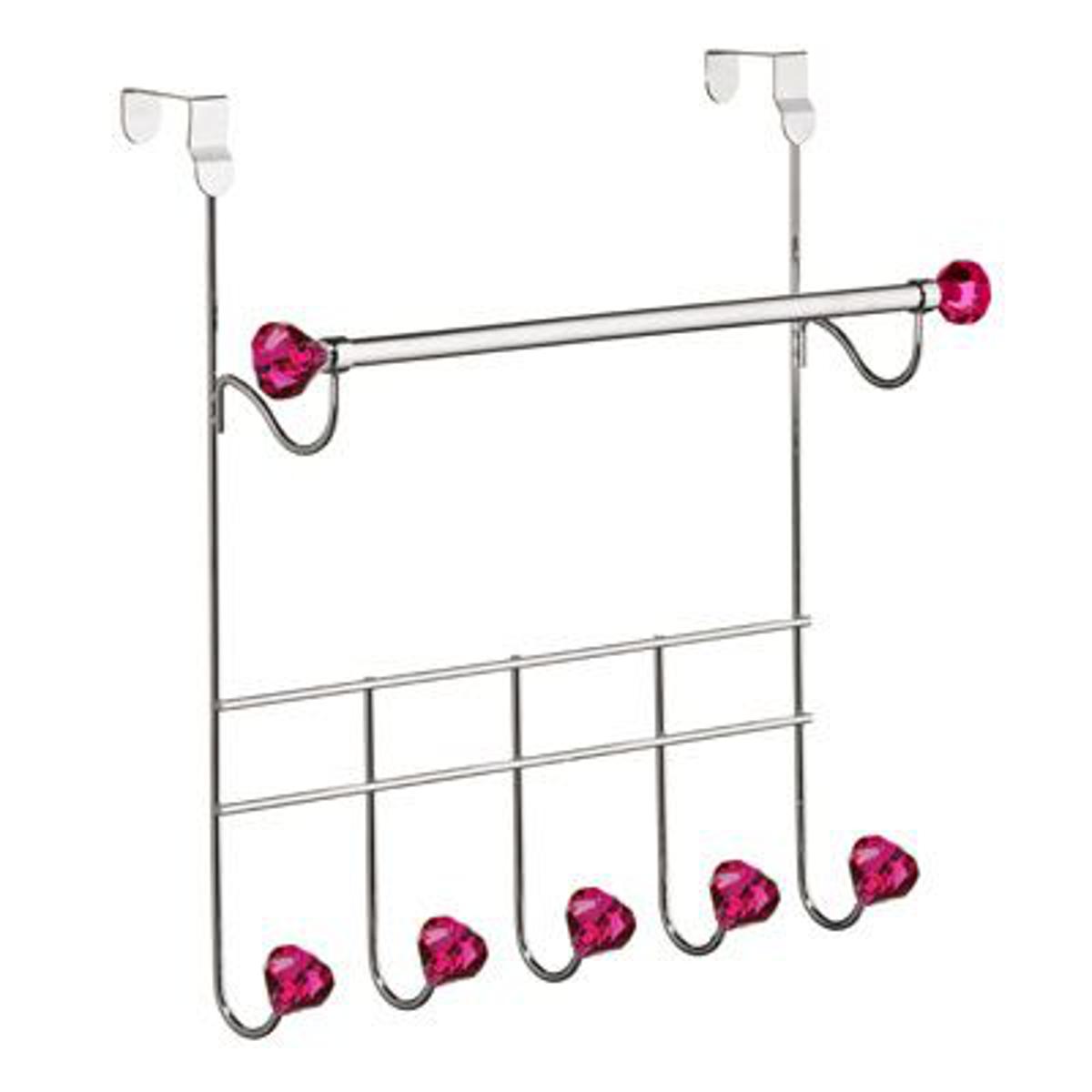 Hot Pink Hooks Over Door Hanger Premier Home SKU 0509679