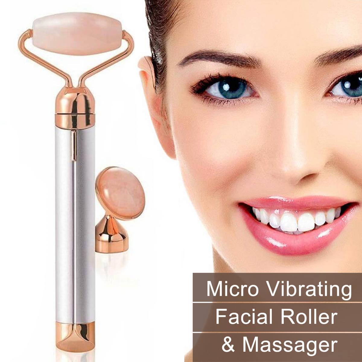 flawless contour micro vibrating facial roller and massager reviews Finishing Touch Flawless Contour Vibrating Facial Roller & Massager, Rose  Quartz main image 0