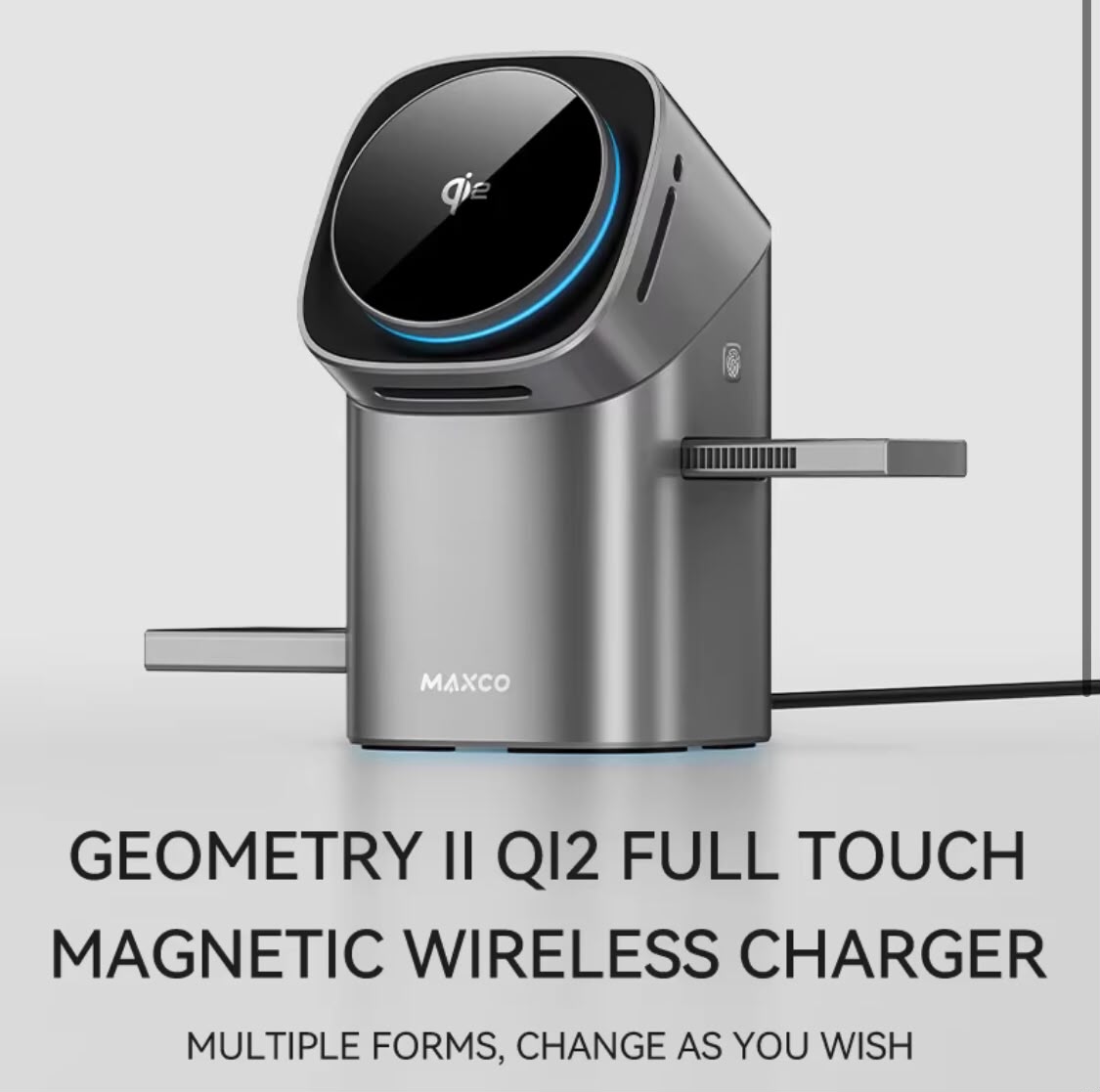 Auto-rotate Touch Magnetic 3 in 1 Wireless Charger Fast Charging 15W for Phone, Iwatch & AirPods
