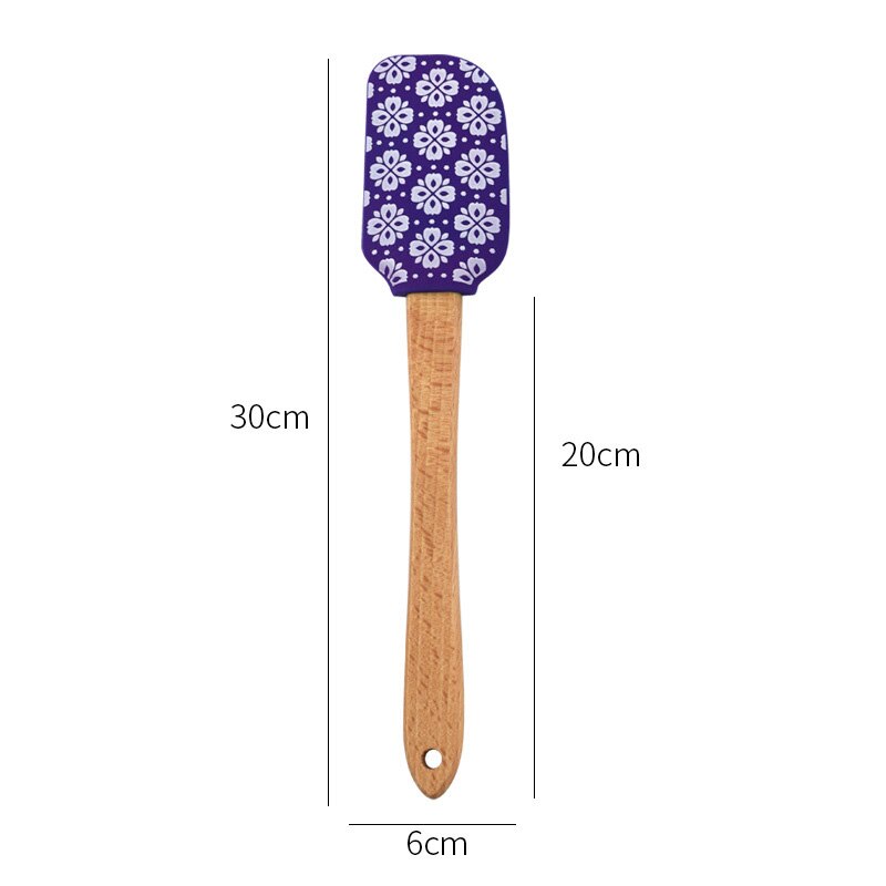Geometric Silicone Spatula Cake Scraper Cream Mixing Spatula Kitchen Gadgets Heat-Resistant Utensils Cake Brush Kitchen Tools