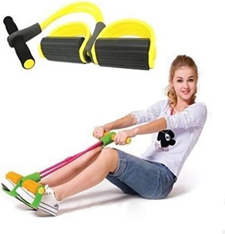 Fitness Four Latex Tubes Tummy Trimmer for Men & Women - Ab Exercise Equipement, Abdominal Workout for Home & Gym Use - Stomach, Abs, Belly Exercise