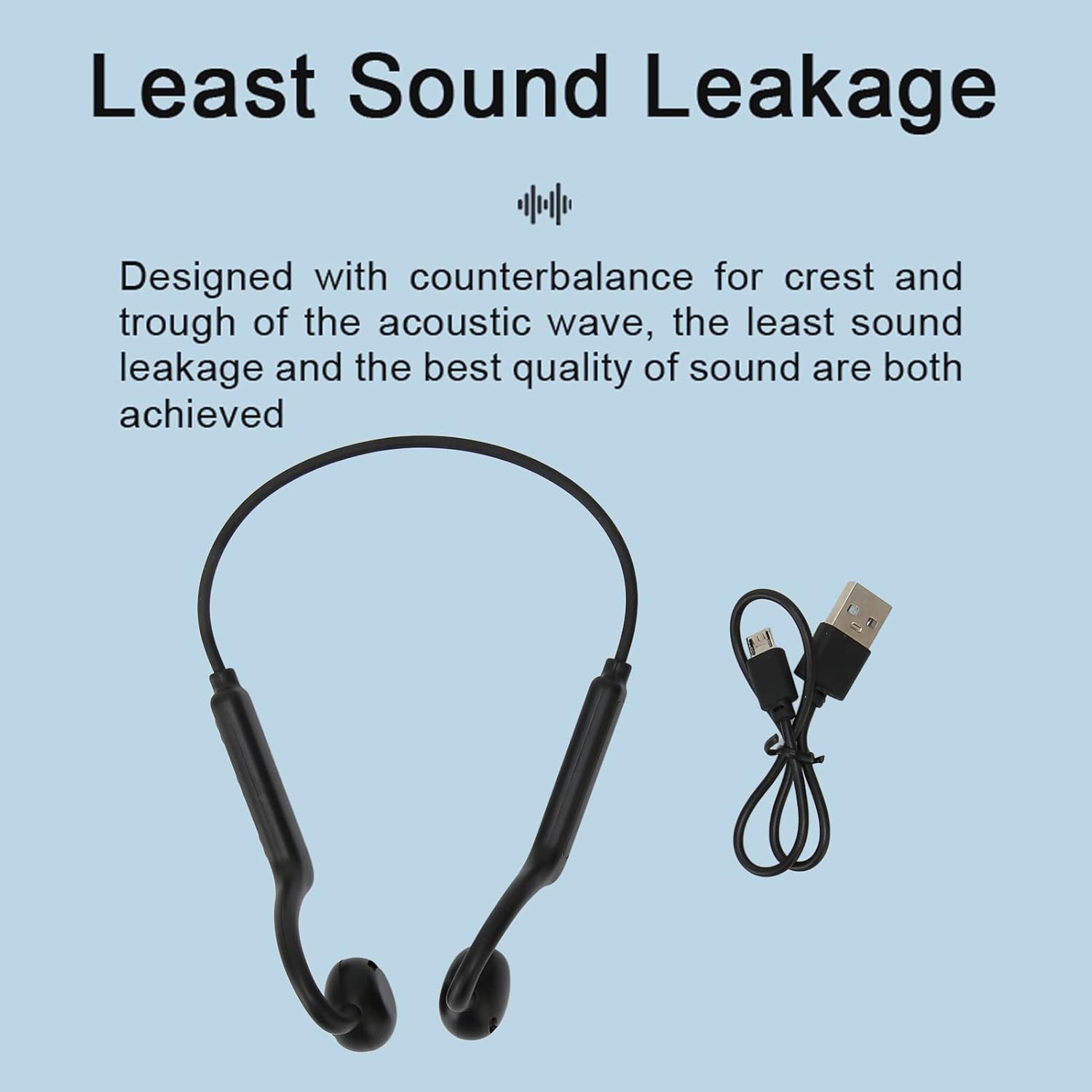 KS19 Bone Conductive Bluetooth Headset Wireless Neckband Earphone Waterproof Sports Headphone